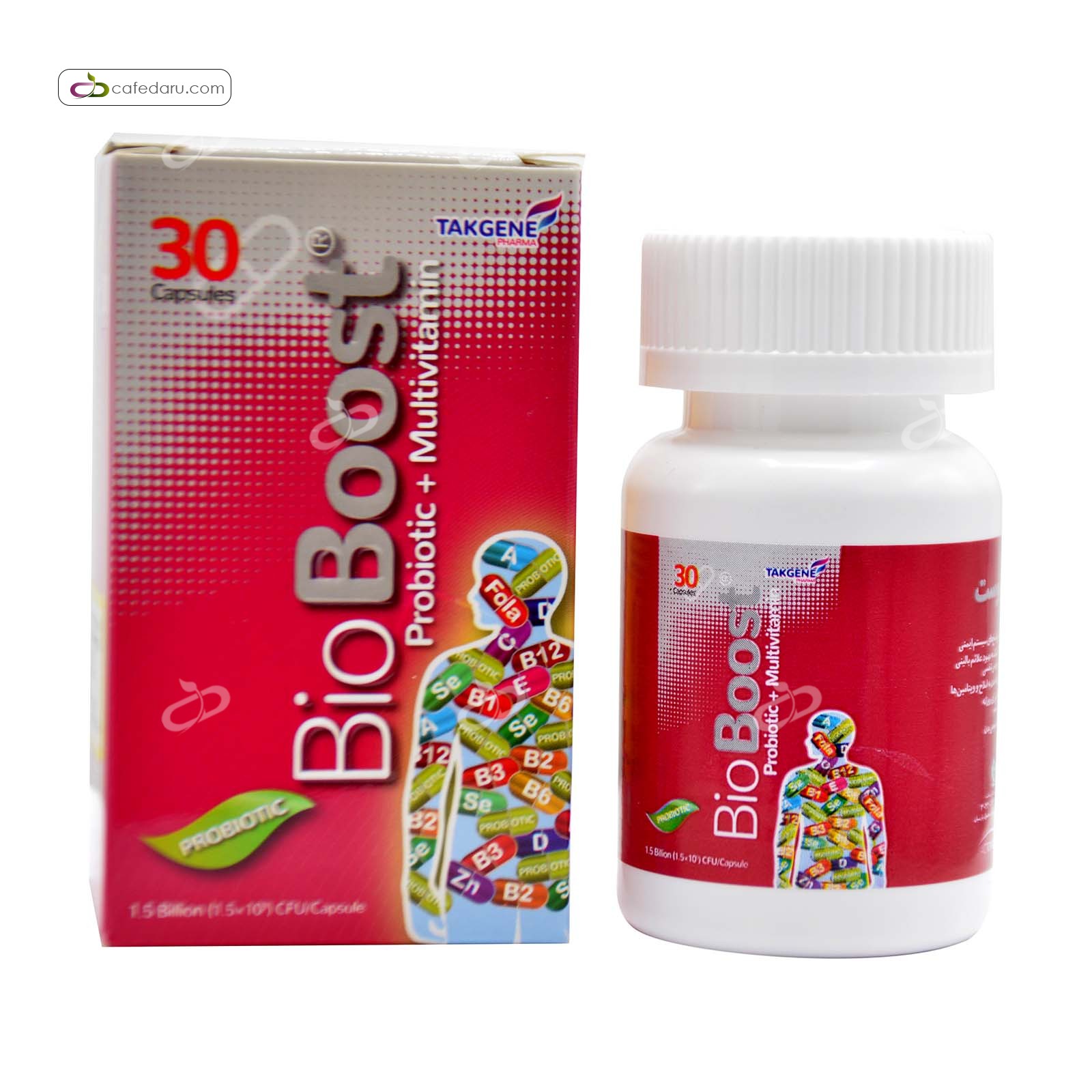 بایوبوست (پروبیوتیک + مولتی ویتامین) تگ ژن فارما 30 کپسول